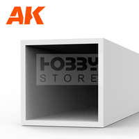 AK Interactive AK-Interactive - Square hollow tube 5.00 x 350mm – STYRENE SQUARE HOLLOW TUBE – (3 units) - Négyzet alakú sztirol profil AK6549