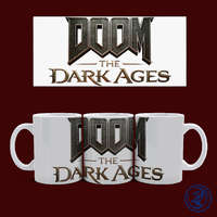 Hrnček Doom - The Dark Ages logo (Biely)