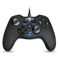 Spirit of Gamer Spirit of Gamer Gamepad - XGP WIRED Blue (USB, 1,8m kábel, Vibration, PC és PS3 kompatibilis, fekete-kék)