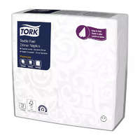 Essity GmbH Tork szalvéta textilhatású Elegance, 40/1 fehér, ARABESQUE, 50 lap/csg, 10csg/karton