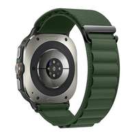 GIGAPACK Samsung Galaxy Watch Ultra eSIM 47mm (SM-L705) pótszíj (egyedi méret, textil, állítható) sötétzöld